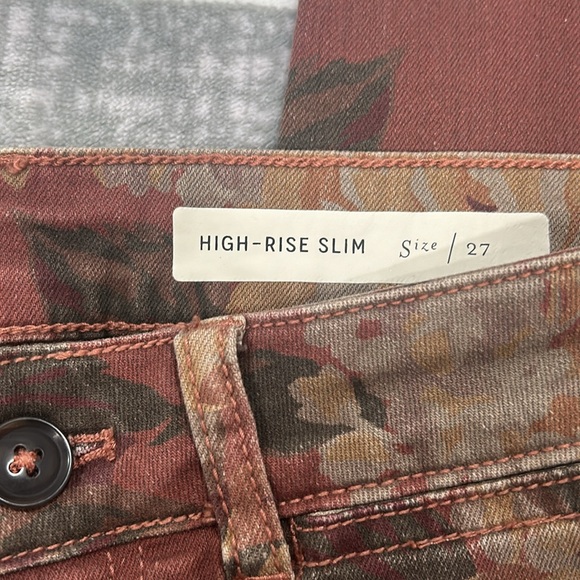 Anthropologie Pilcro & The Letterpress Floral Jeans Button Front High Rise - Picture 6 of 11